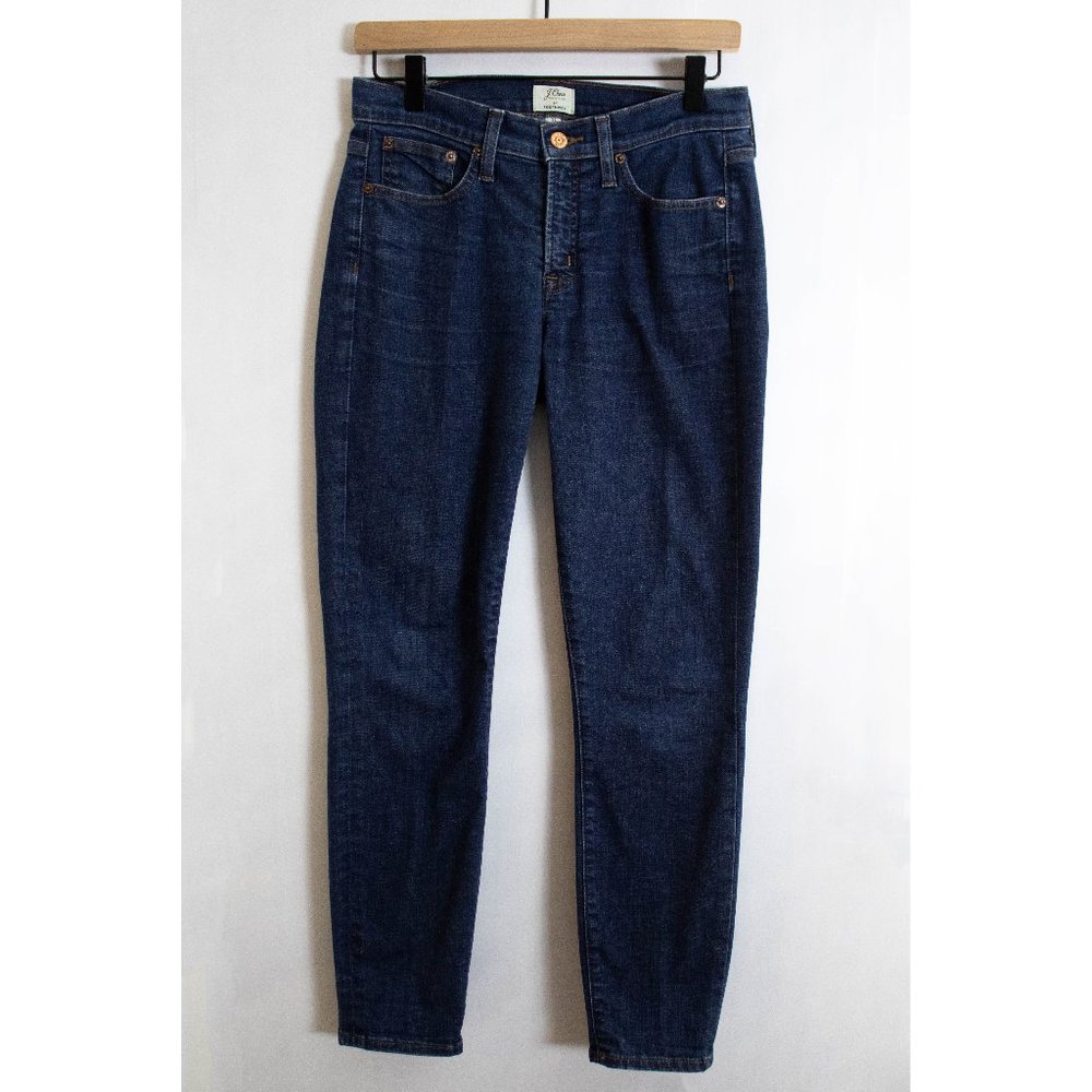 Great Condition J. Crew 8" Toothpick Jeans - Dark Wash - Stretch Denim - 26